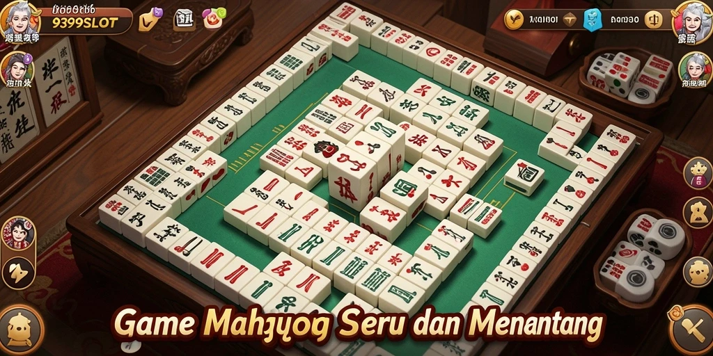 Tampilan gameplay menyenangkan di 9399SLOT dengan potongan Mahjong.