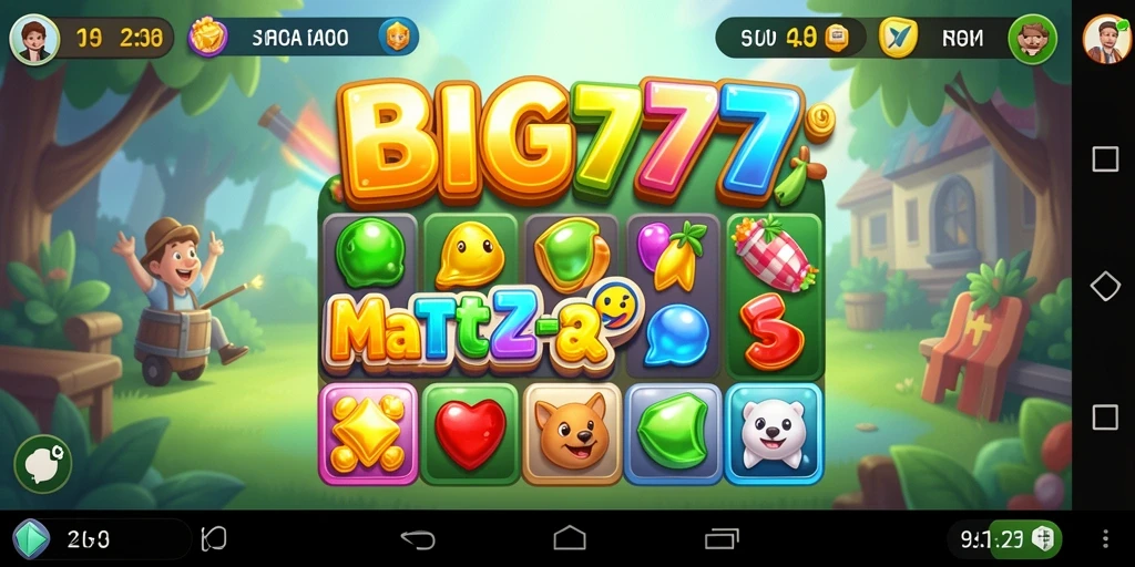 Tampilan screenshot menunjukkan gameplay seru dan menantang Match-3.