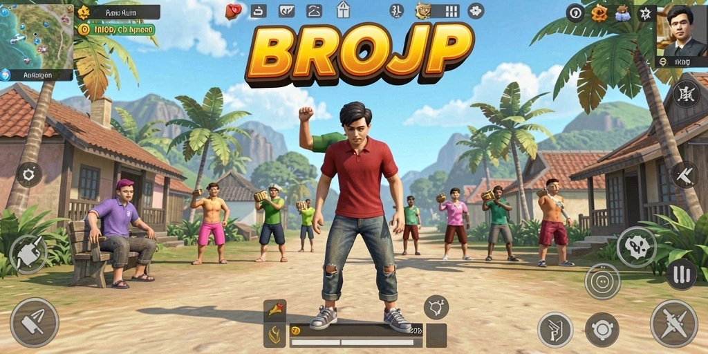 Tampilan gameplay BROJP yang menarik dan interaktif.