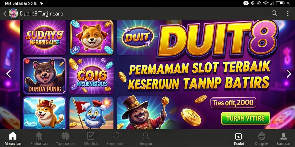 Tampilan gameplay Slot yang menarik dan seru di DUIT8.