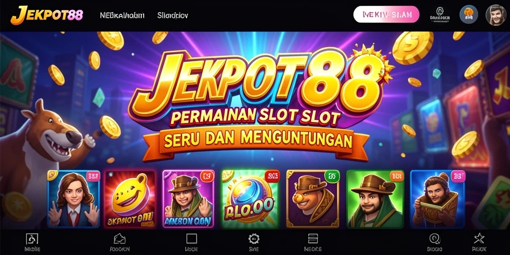 Tampilan gameplay JEKPOT88 yang menarik dan penuh warna.