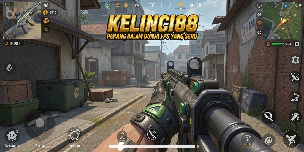 Screenshot gameplay KELINCI88 menampilkan aksi tembak-menembak yang mendebarkan.