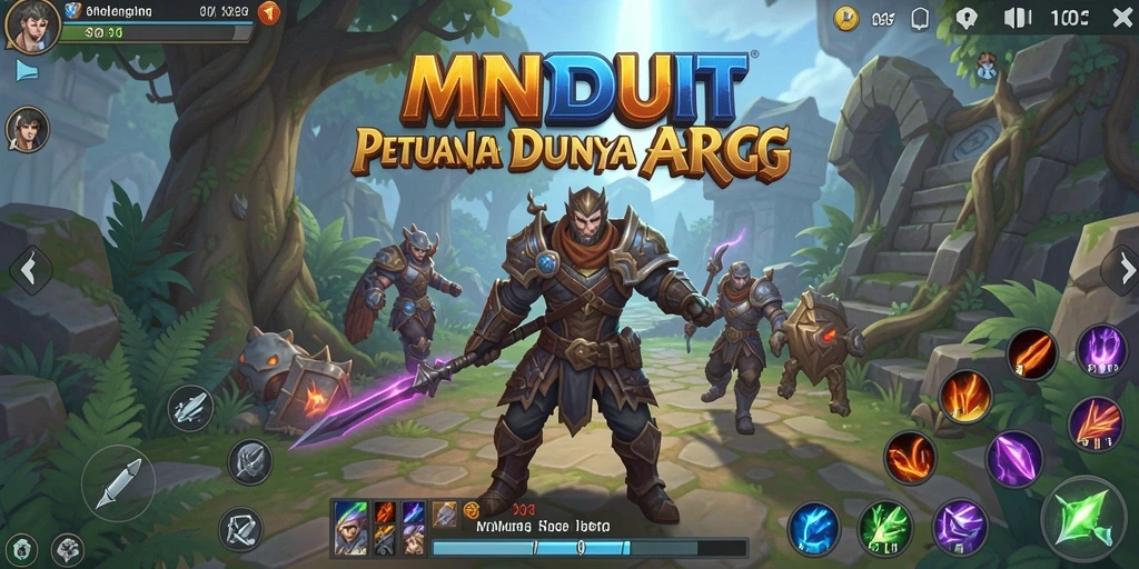 Tampilan aksi seru dalam gameplay ARPG MNDUIT.