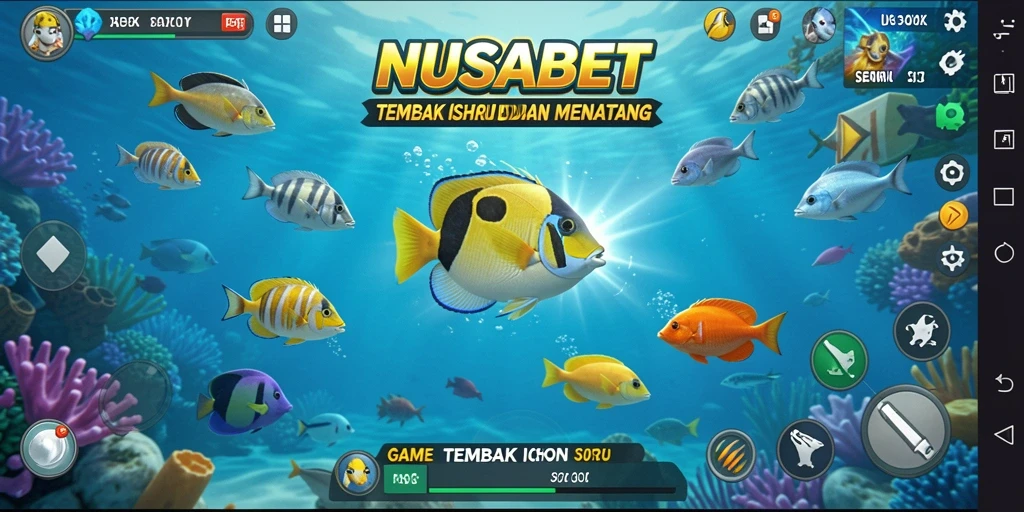 Tampilan gameplay NUSABET yang penuh warna dan seru.