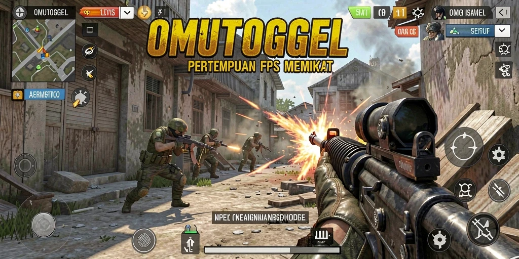 Tangkapan layar OMUTOGEL menampilkan pertempuran seru antar pemain FPS.