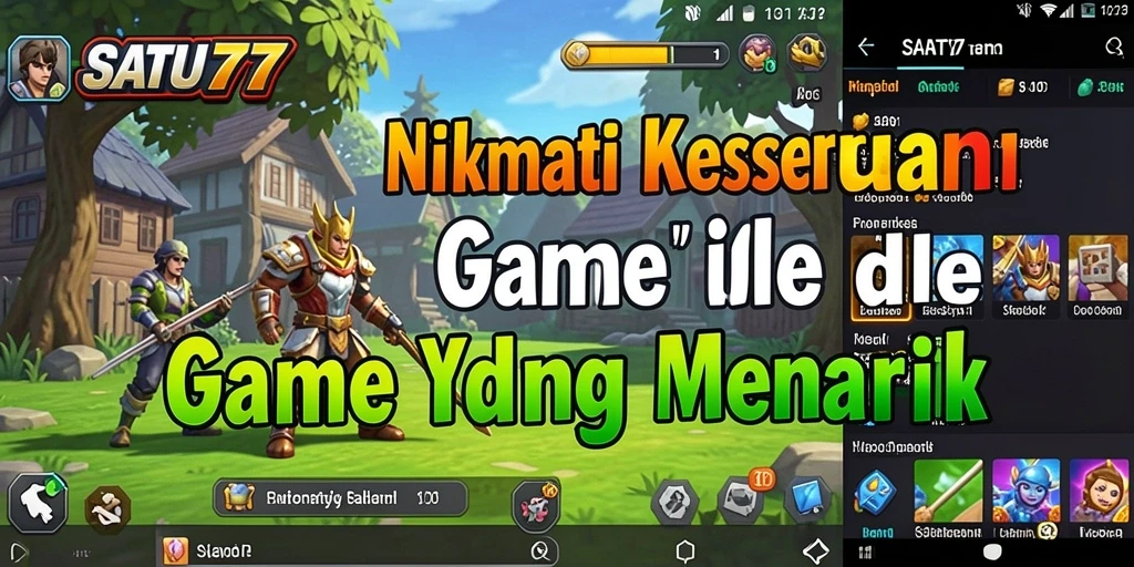 Tampilan gameplay <strong>SATU77</strong> yang memukau dengan elemen Idle.