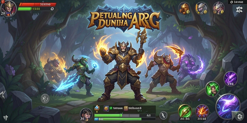 Tangkapan layar utama yang menampilkan pertarungan seru dalam ZK6 ARPG.